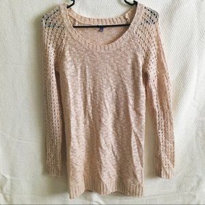 thin knit charlotte russe cream sweater